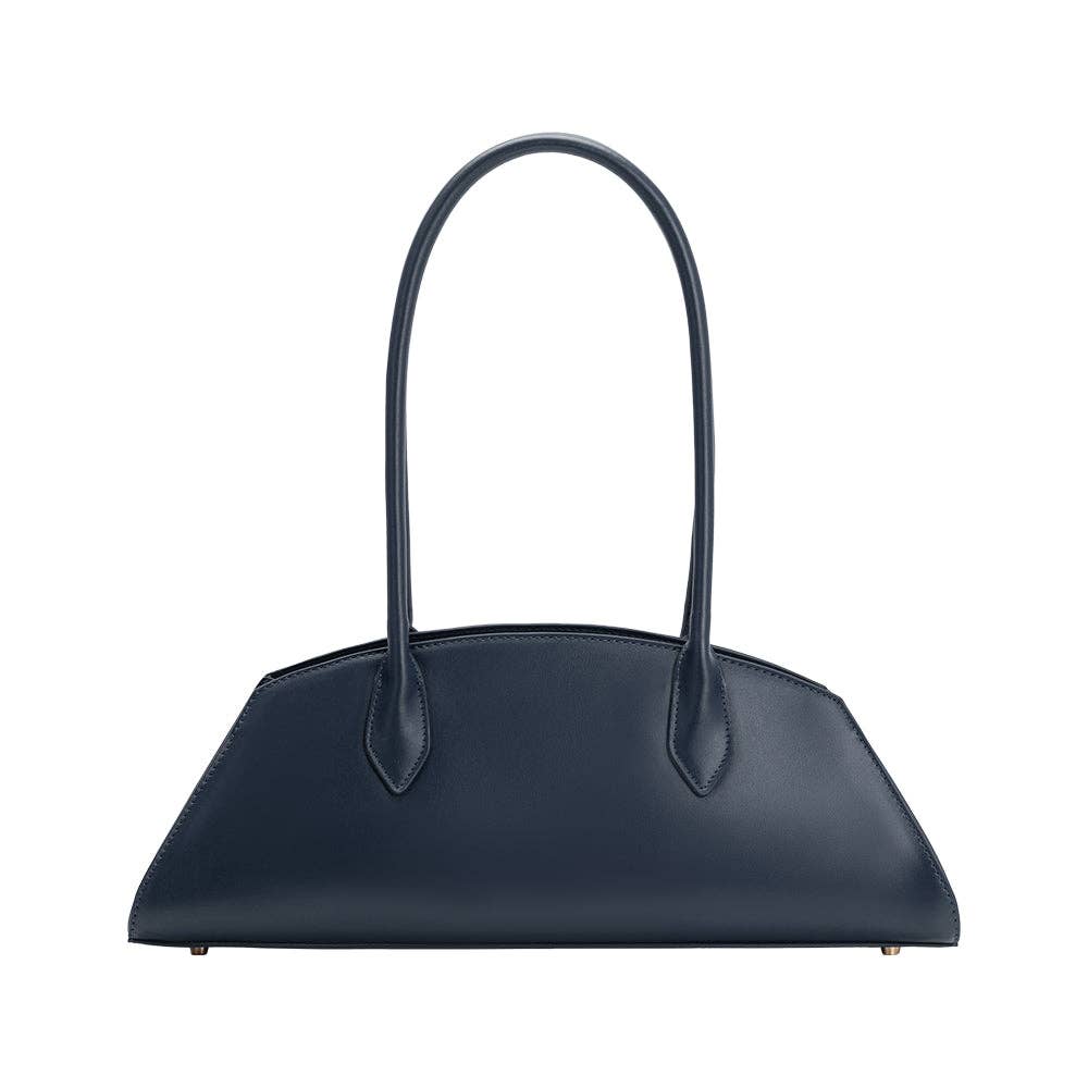 Birdie Navy Recycled Vegan Leather Shoulder Bag