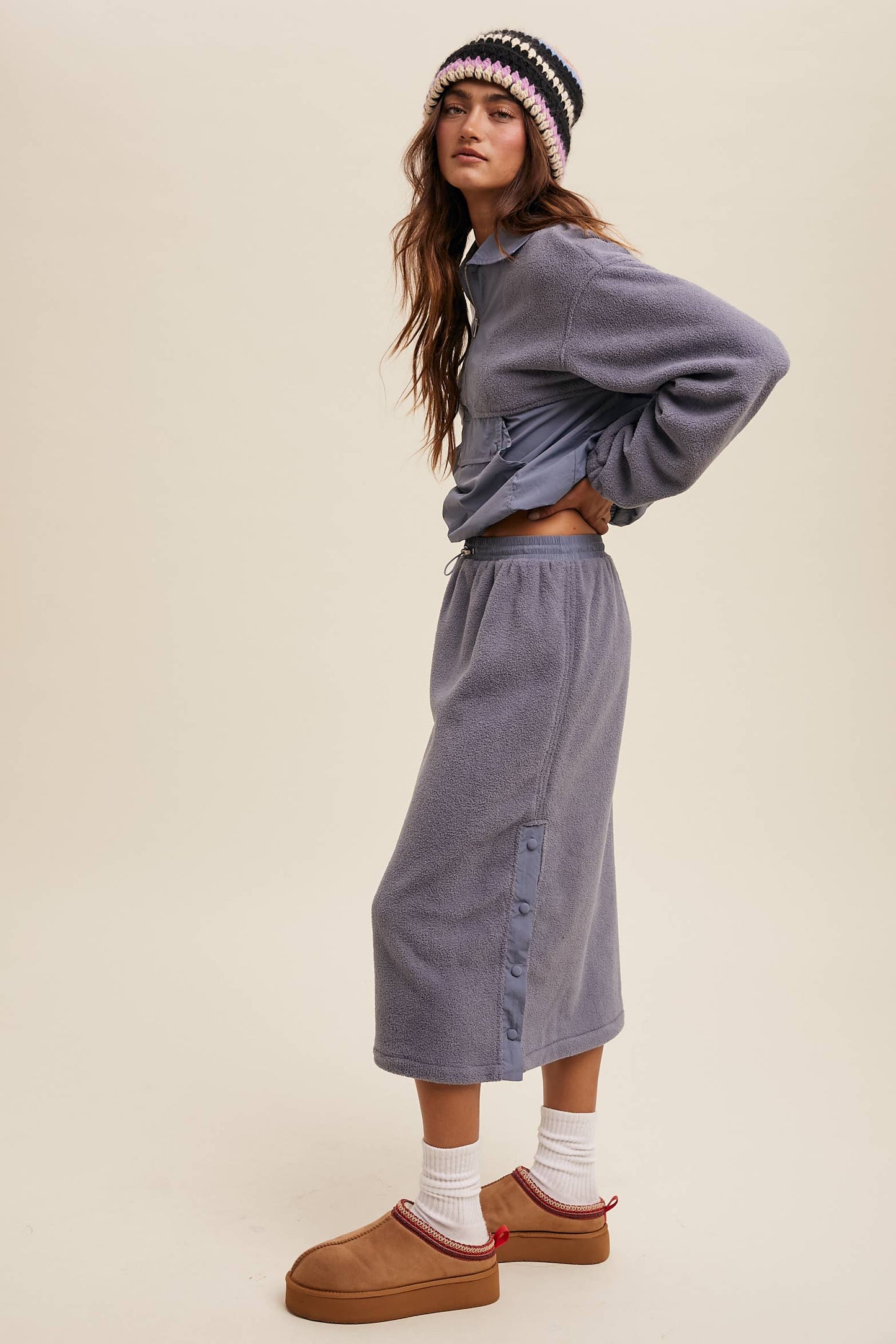 Janie Fleece Midi Skirt