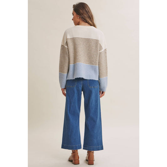 Morning Chai Stripe & Colorblock Cardigan