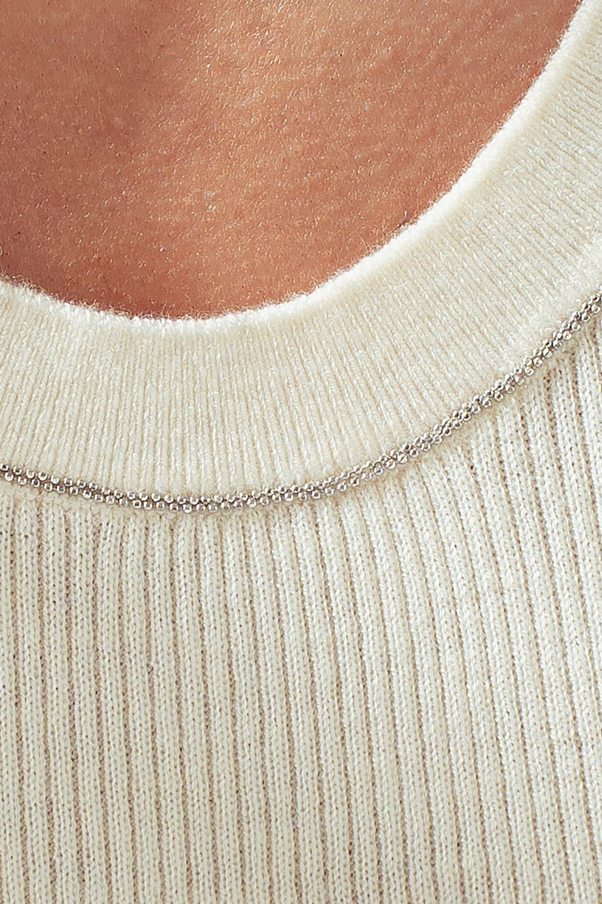 Naomi Contrast Trim Sweater Tank