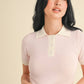 Harper Knit Cropped Polo Shirt