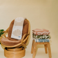 Shell Check Plush Throw - Sand + Tan