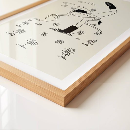 Gardening Minimal Retro Wall Art Print