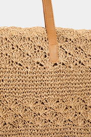 Charmer Straw Braided Tote Bag